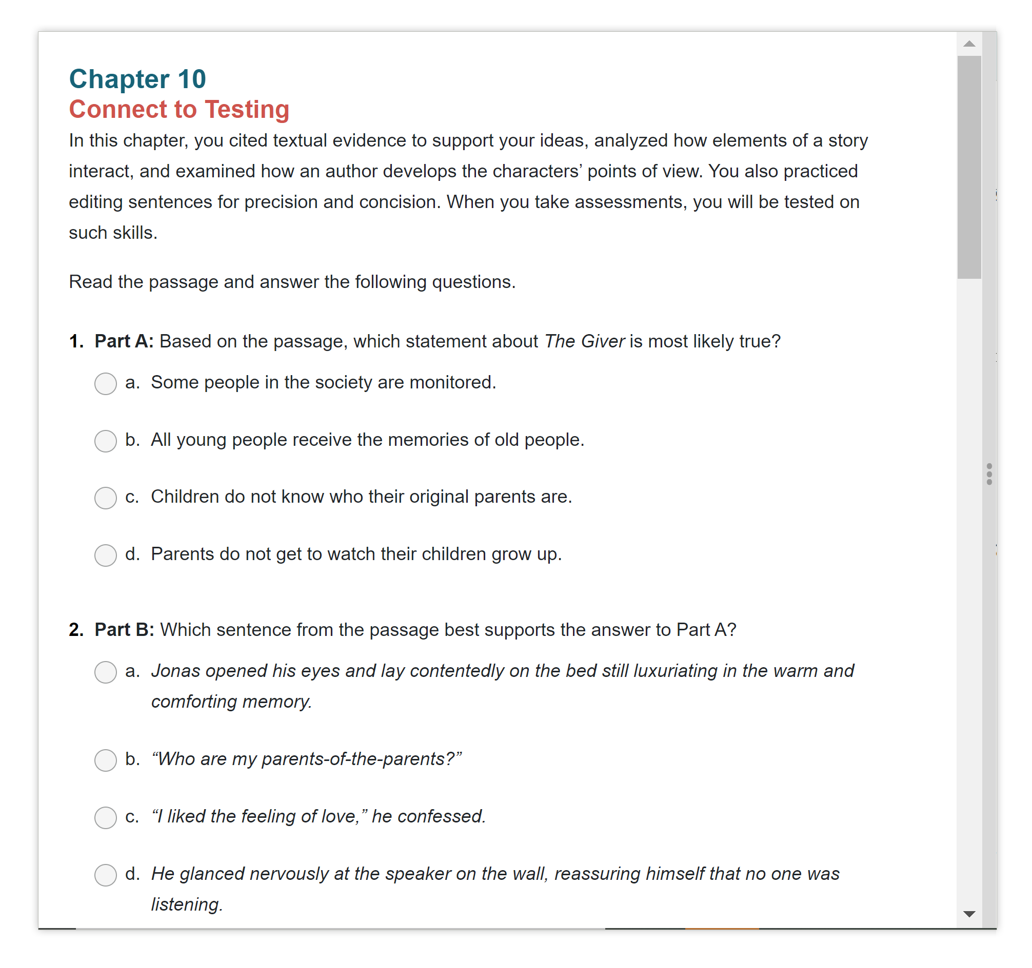 online assessment standardized test practice