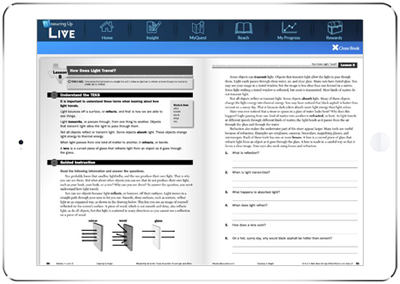 Image of iPad with Instruction from Measuring Up Reach