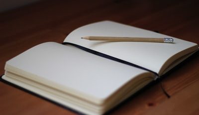 Writer's Open Notebook and Pen